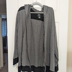 Just My Size Gray and Black Hoodie